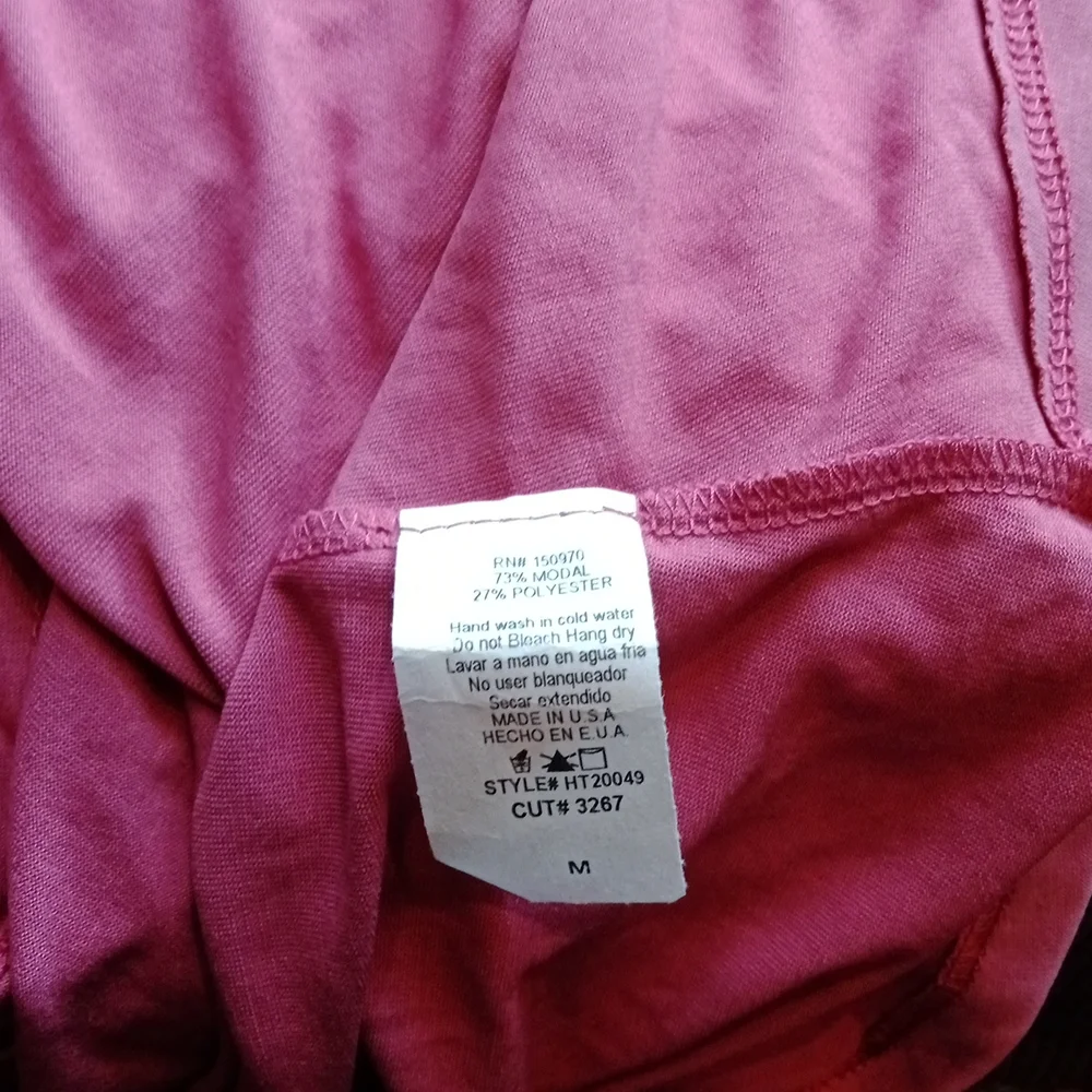 NWT Anthropologie Lavender Field Statement Neckline Rose Colored SL Top Sz S - Picture 11 of 11